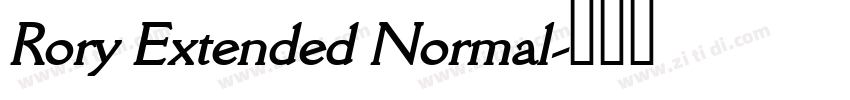 Rory Extended Normal字体转换